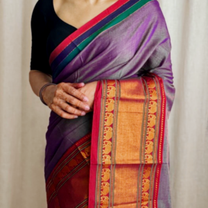 Narayanpet Mercerised cotton Saree |Broad motif border